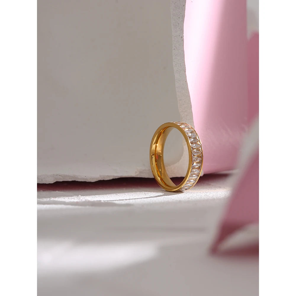 Anel Pure Eternity Banhado em Ouro 18k