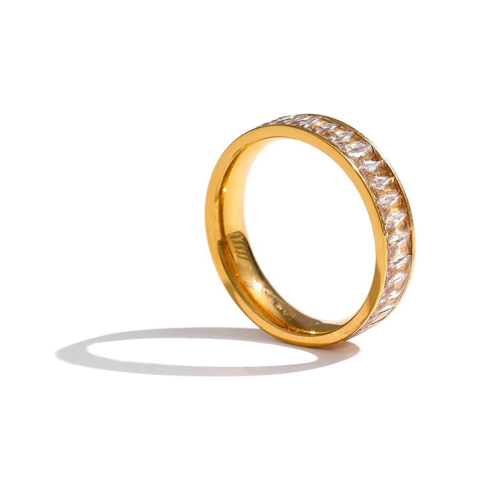 Anel Pure Eternity Banhado em Ouro 18k
