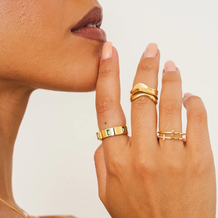 Anel Faith Banhado em Ouro 18K