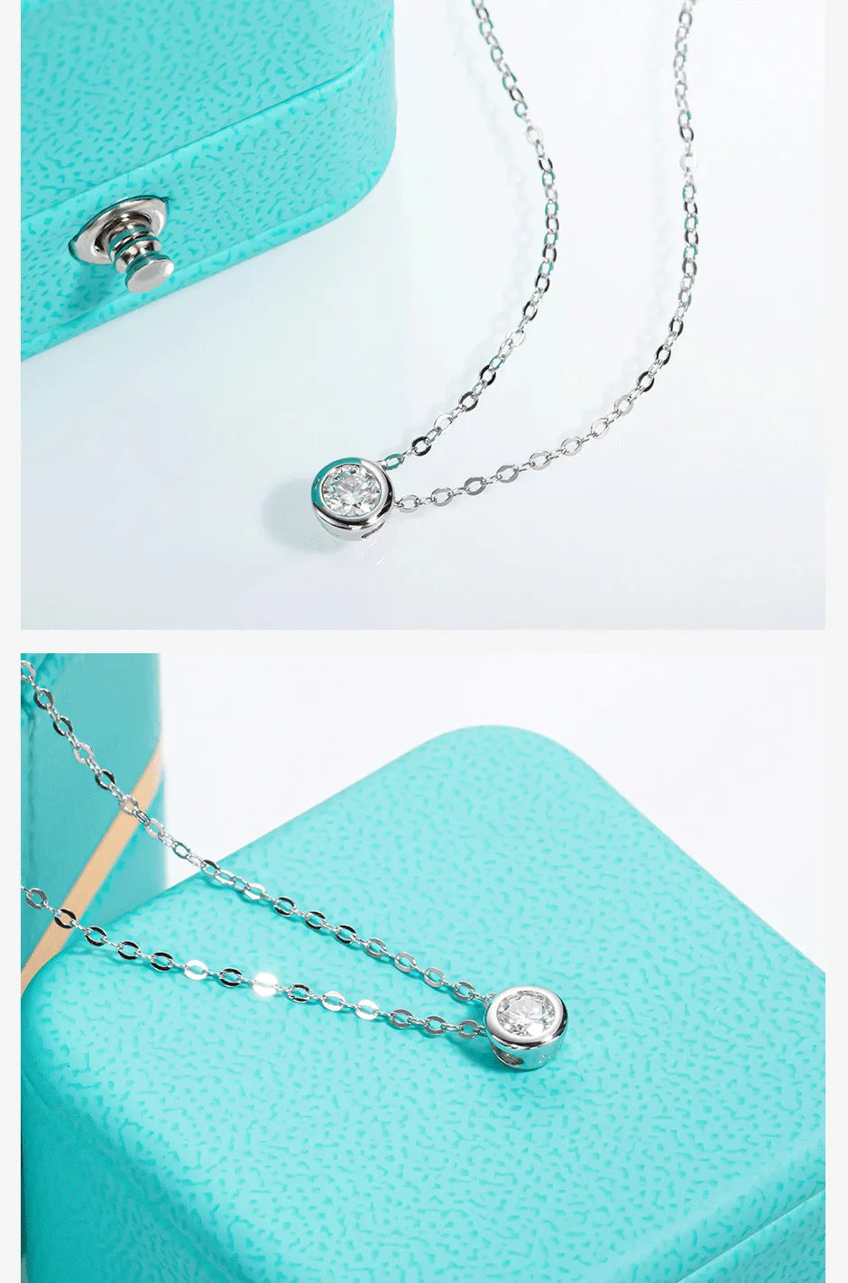 Colar Solitário Luna Moissanite