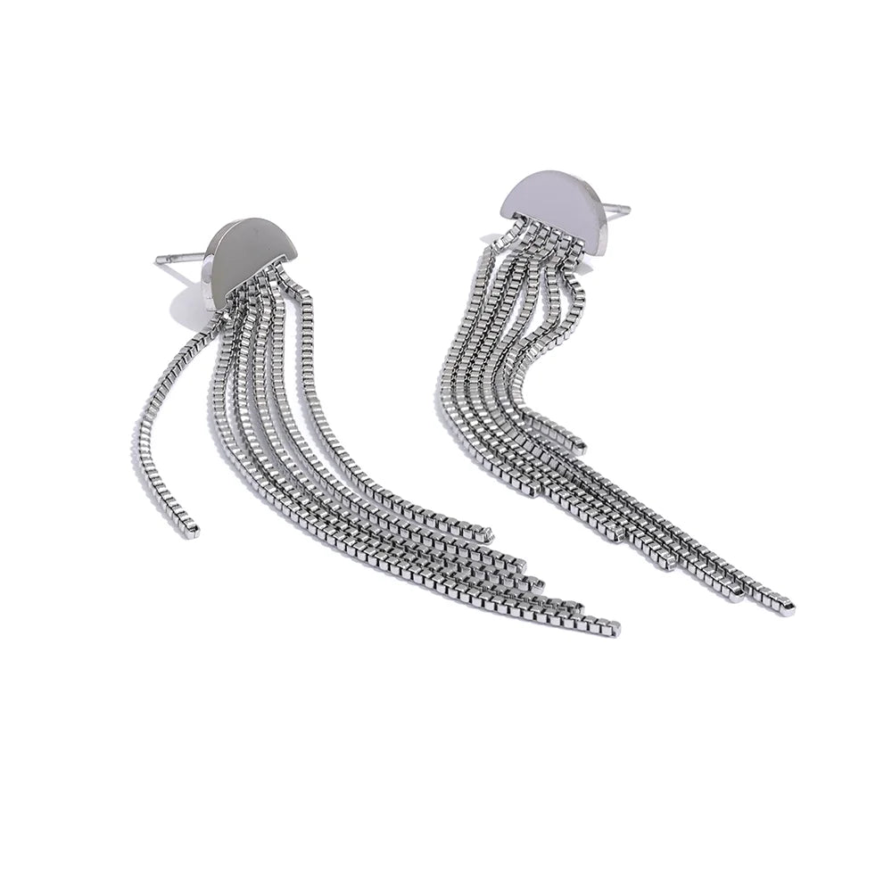 Brinco Éclipse Tassel Banhado em Ouro 18k