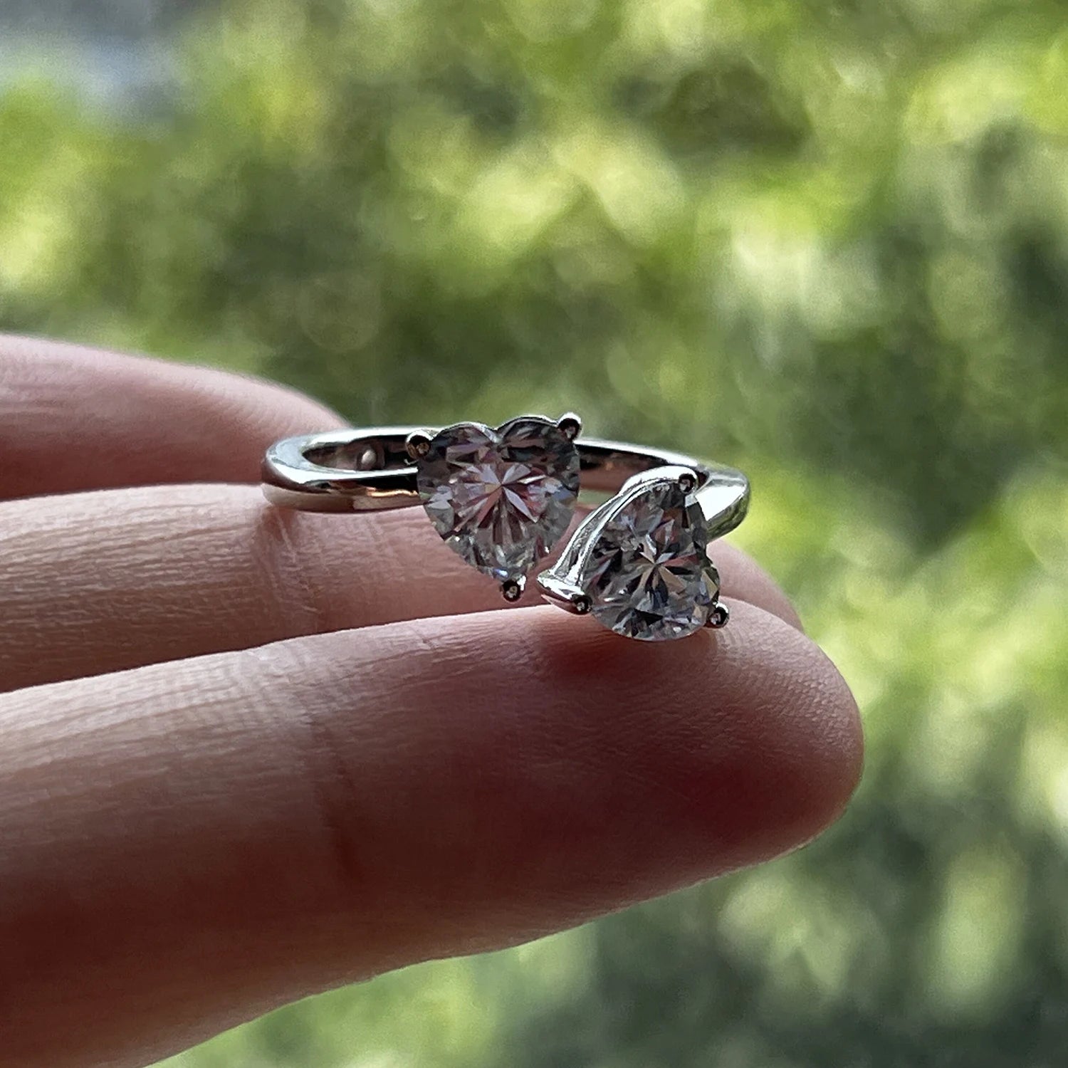 Anel Eternal Hearts Moissanites