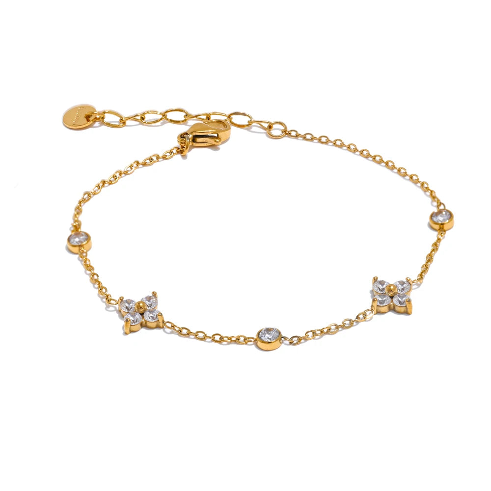Pulseira Fleur Banhada em Ouro 18k