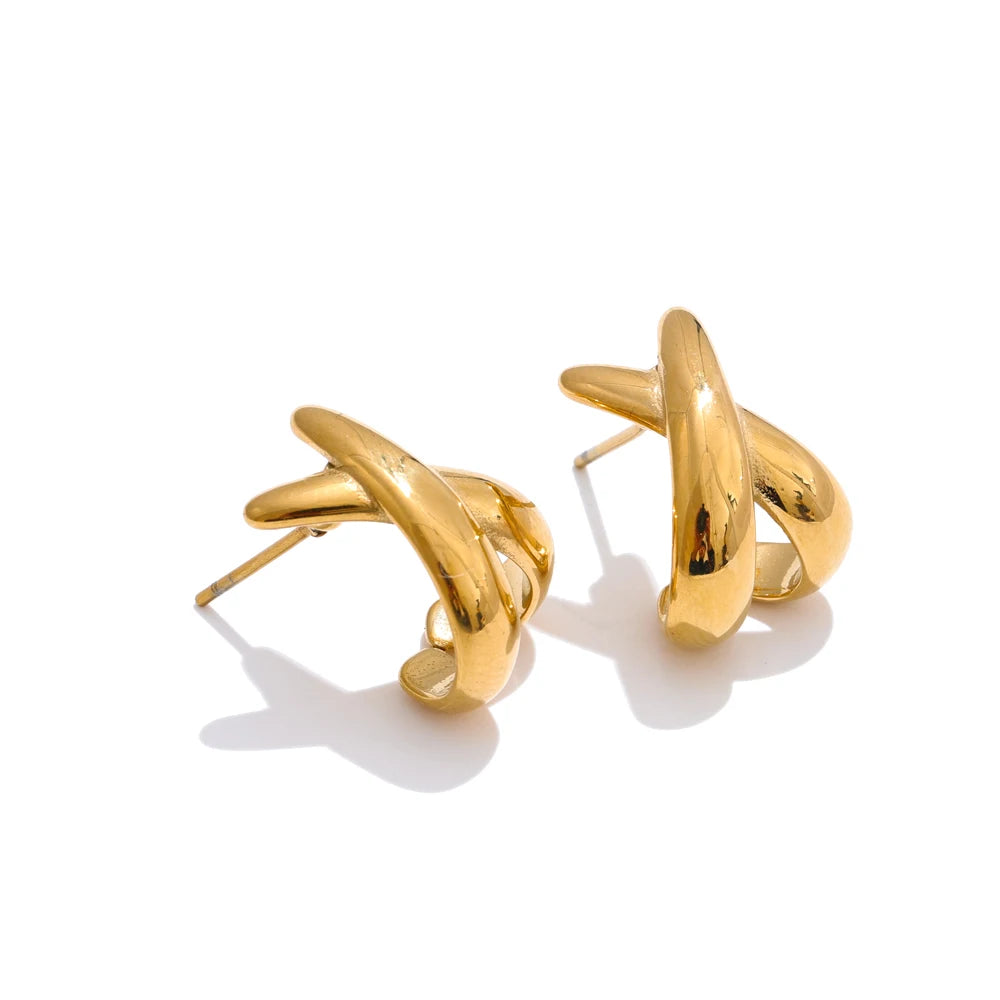 Brinco Xaviera Banhado em Ouro 18k