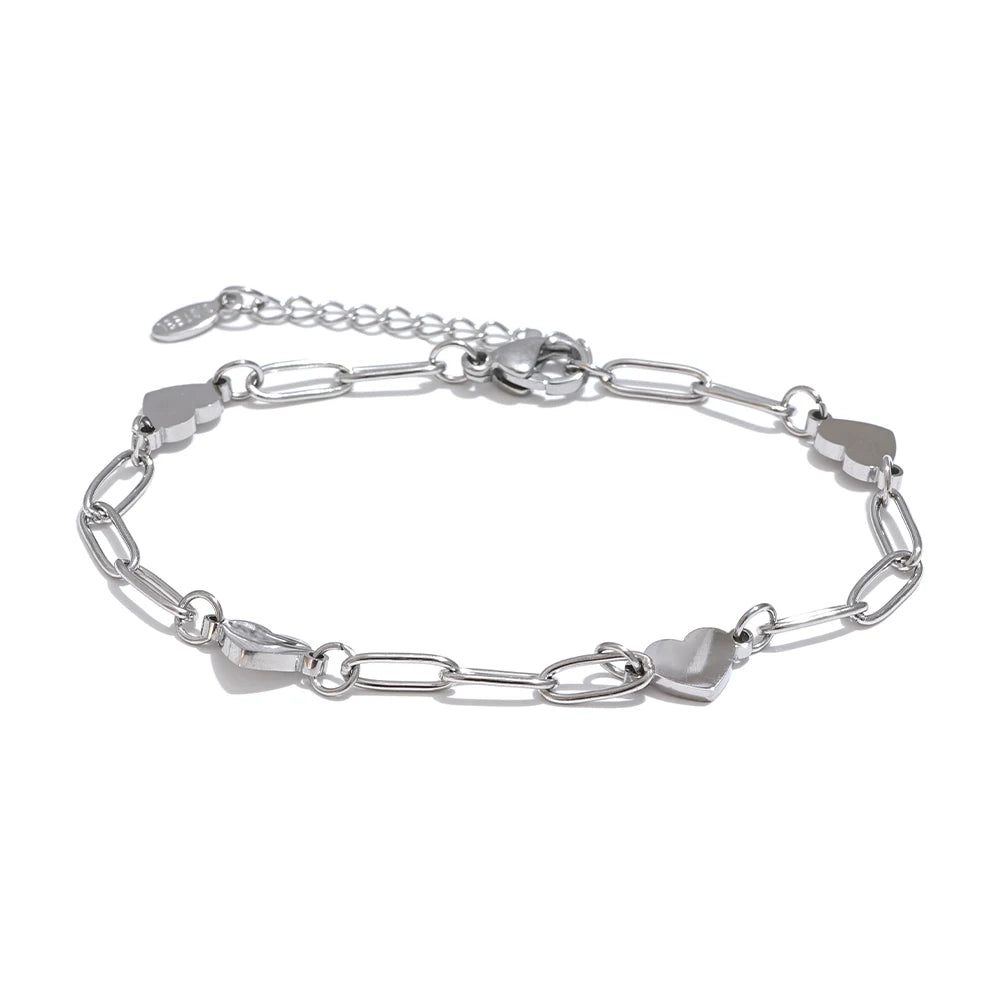 Pulseira Maitê Heart Banhada em Ouro 18k