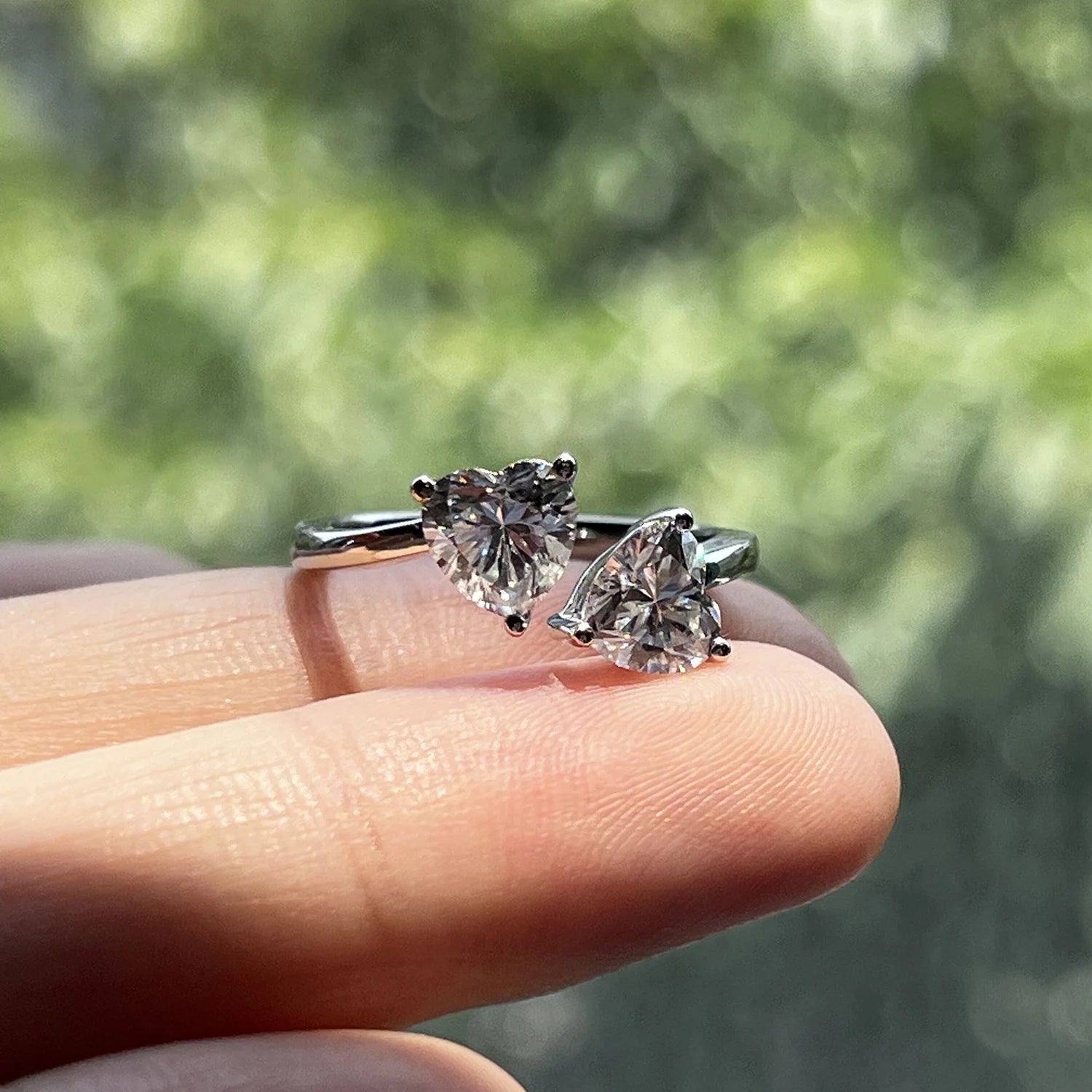 Anel Eternal Hearts Moissanites