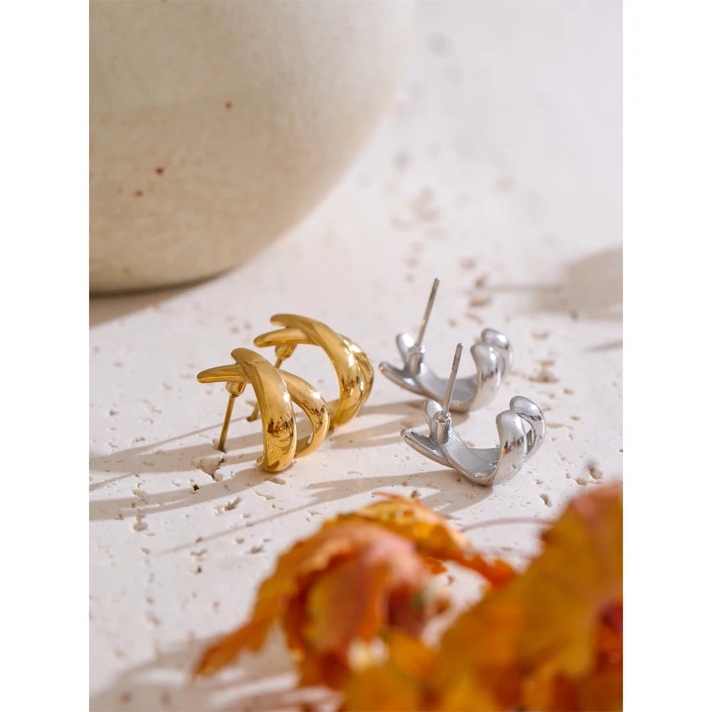 Brinco Xaviera Banhado em Ouro 18k