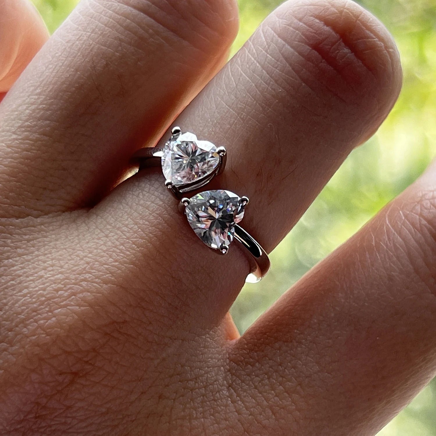 Anel Eternal Hearts Moissanites