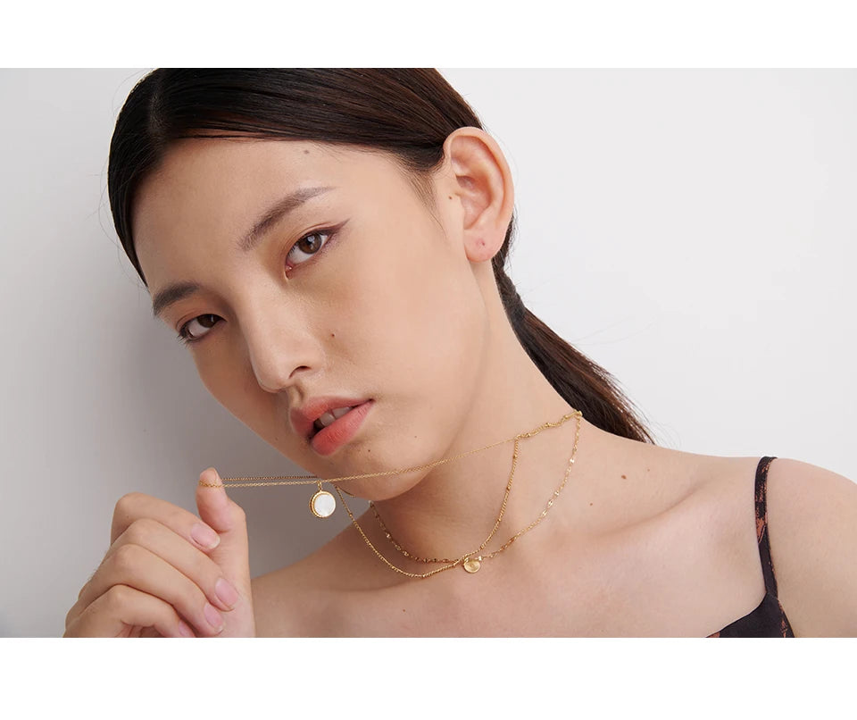 Colar Solara Medalha Banhado em Ouro 18k