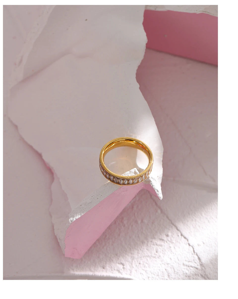 Anel Pure Eternity Banhado em Ouro 18k