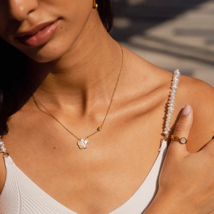 Colar Clover Banhado em Ouro 18K