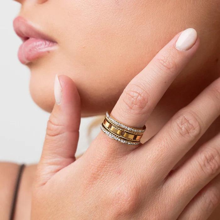 Anel Amour Banhado em Ouro 18K