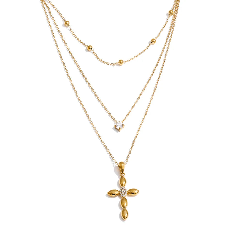 Colar Sainte Croix Banhado em Ouro 18k