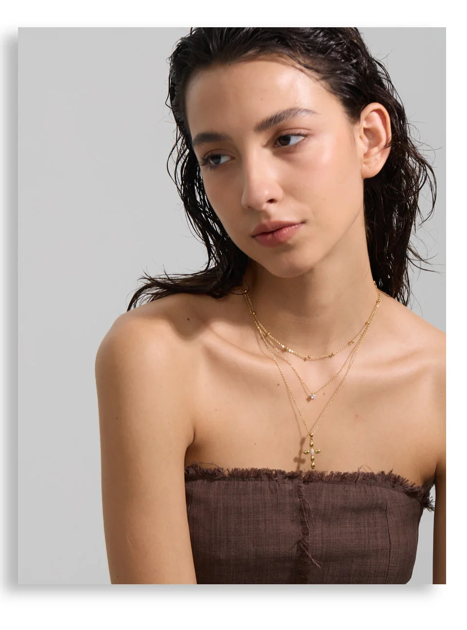 Colar Sainte Croix Banhado em Ouro 18k