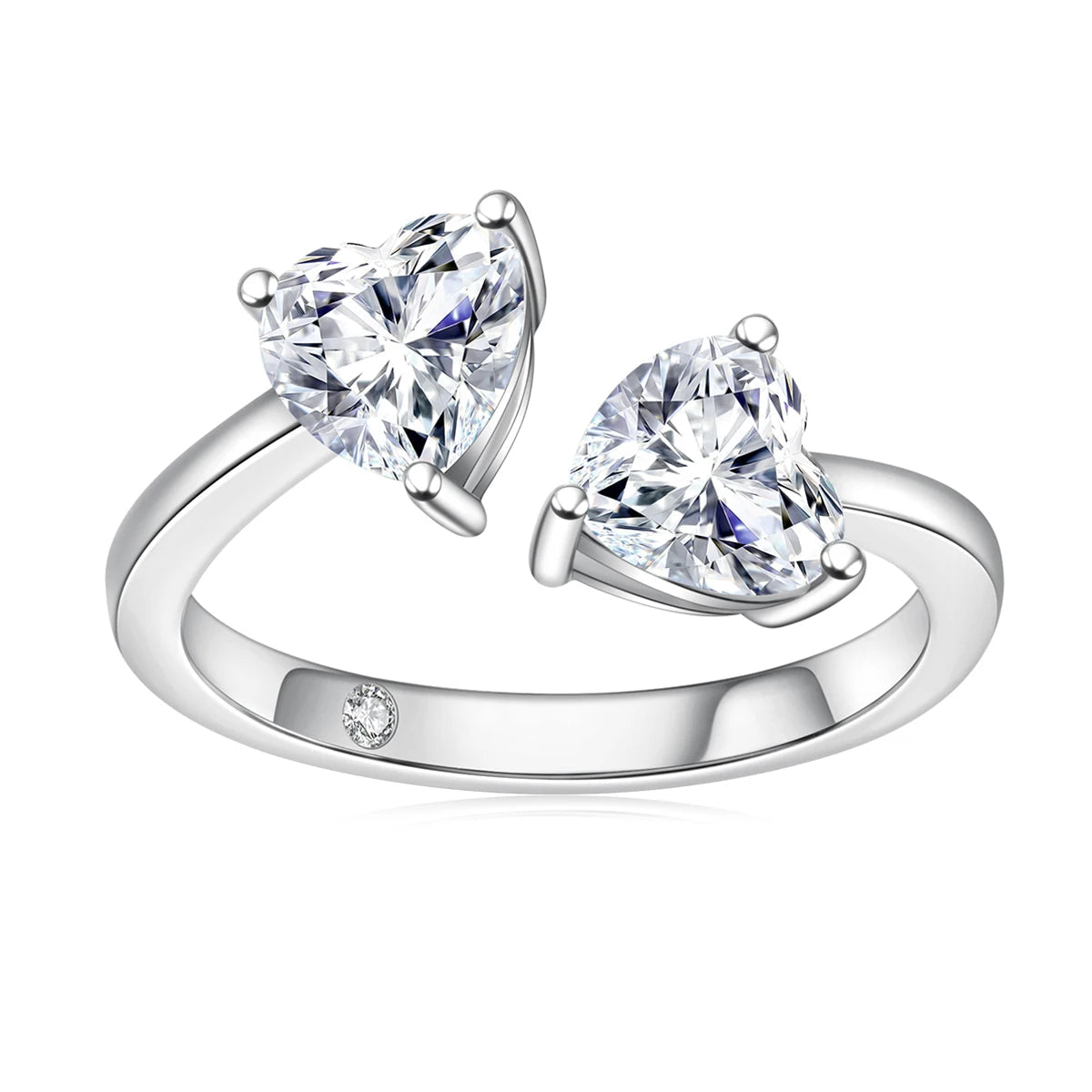 Anel Eternal Hearts Moissanites