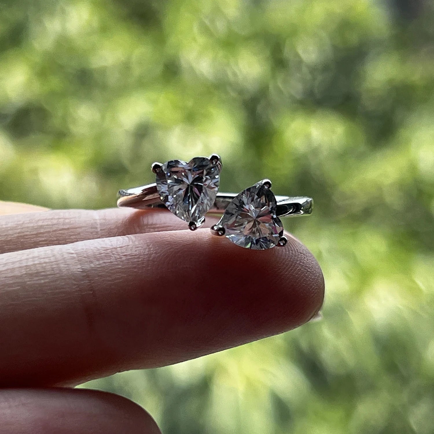 Anel Eternal Hearts Moissanites