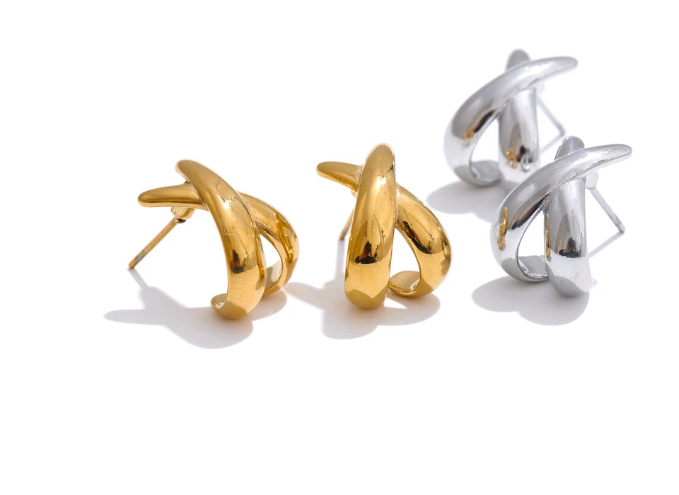 Brinco Xaviera Banhado em Ouro 18k