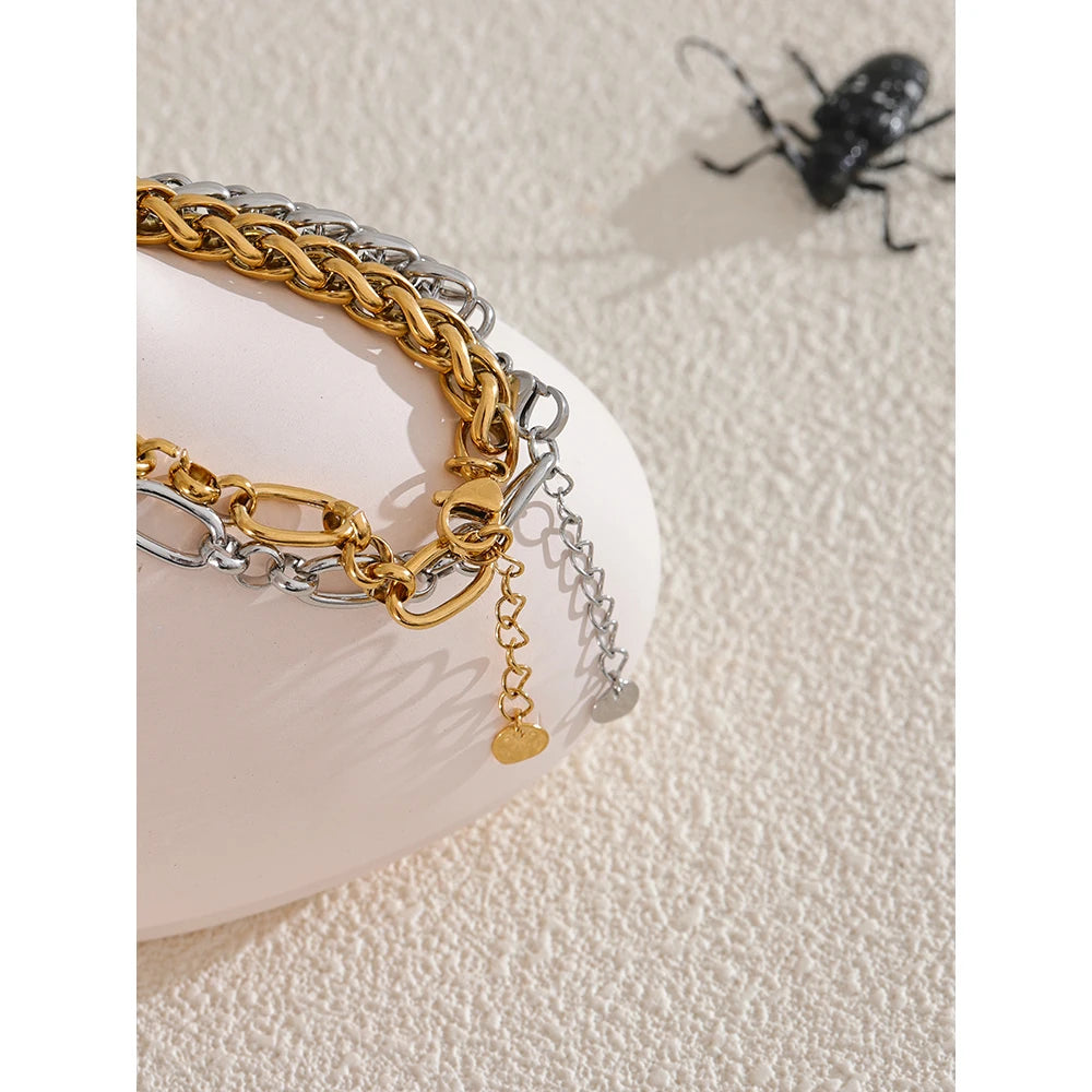 Pulseira Valentina Chain Banhada em Ouro 18k