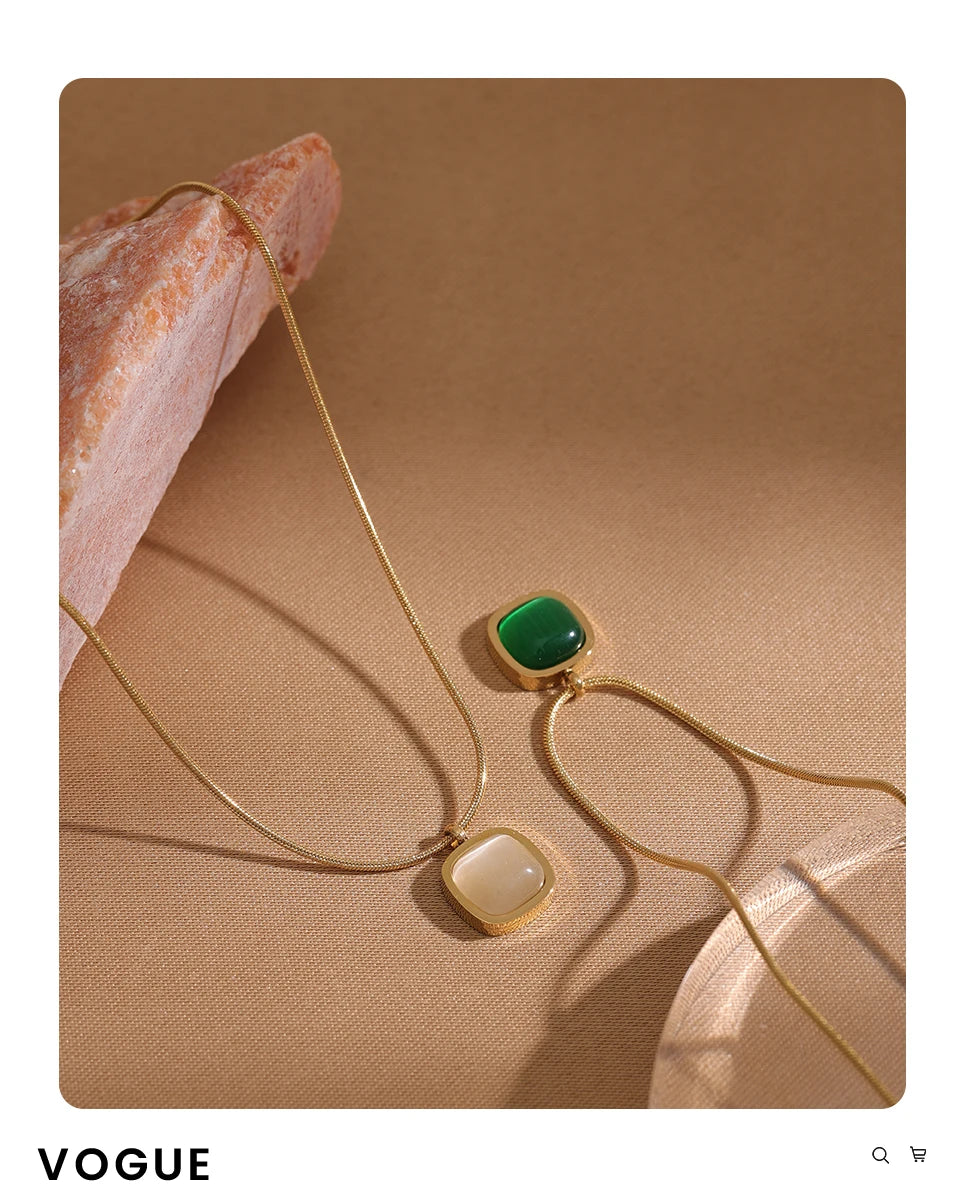Colar Émeraude Banhado em Ouro 18k