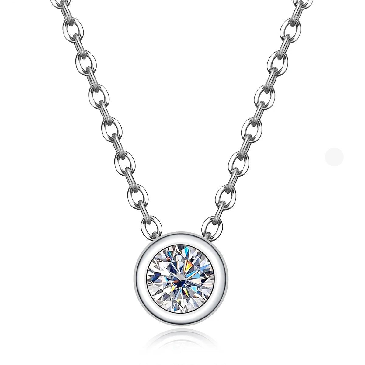 Colar Solitário Luna Moissanite