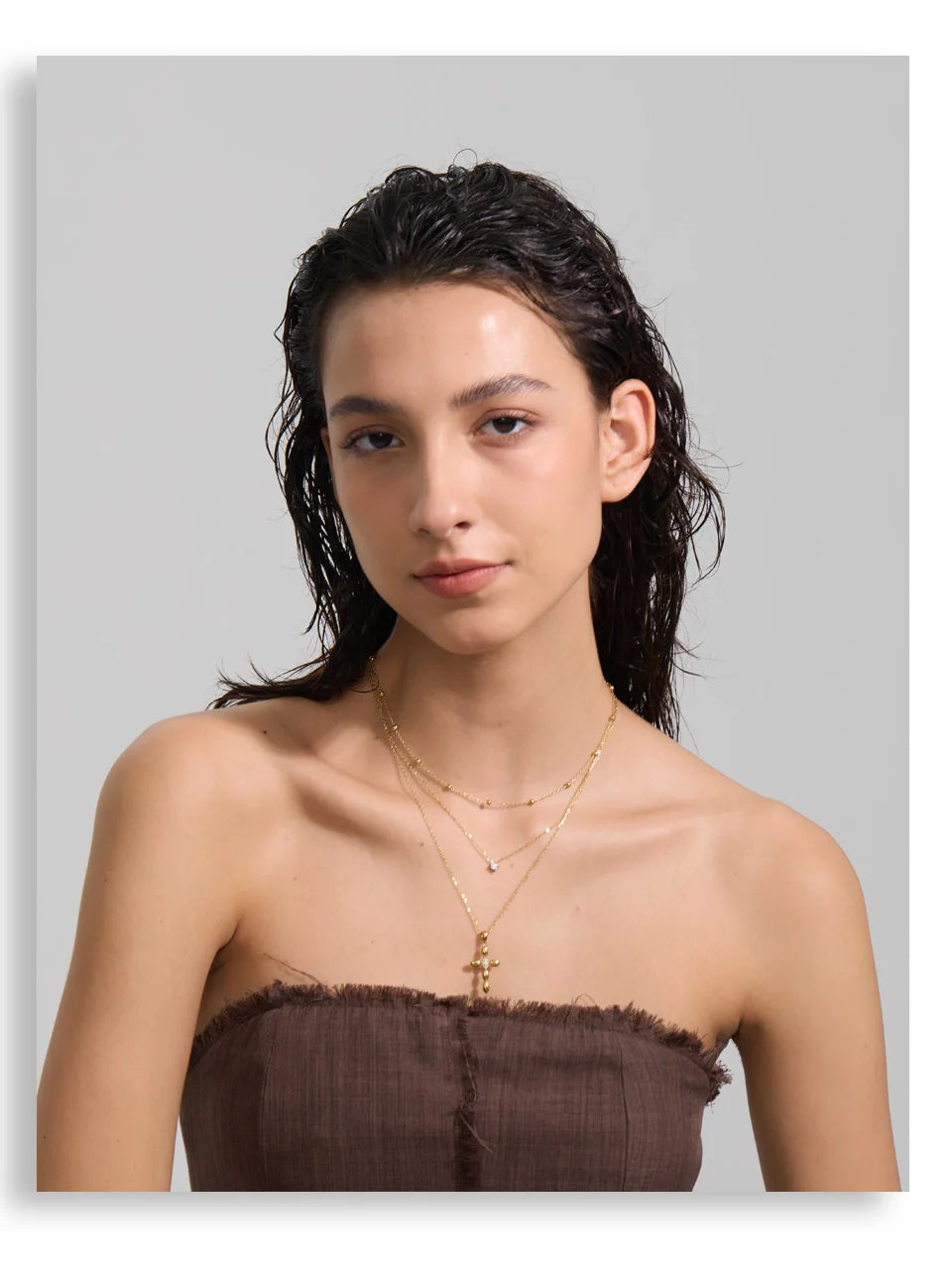 Colar Sainte Croix Banhado em Ouro 18k
