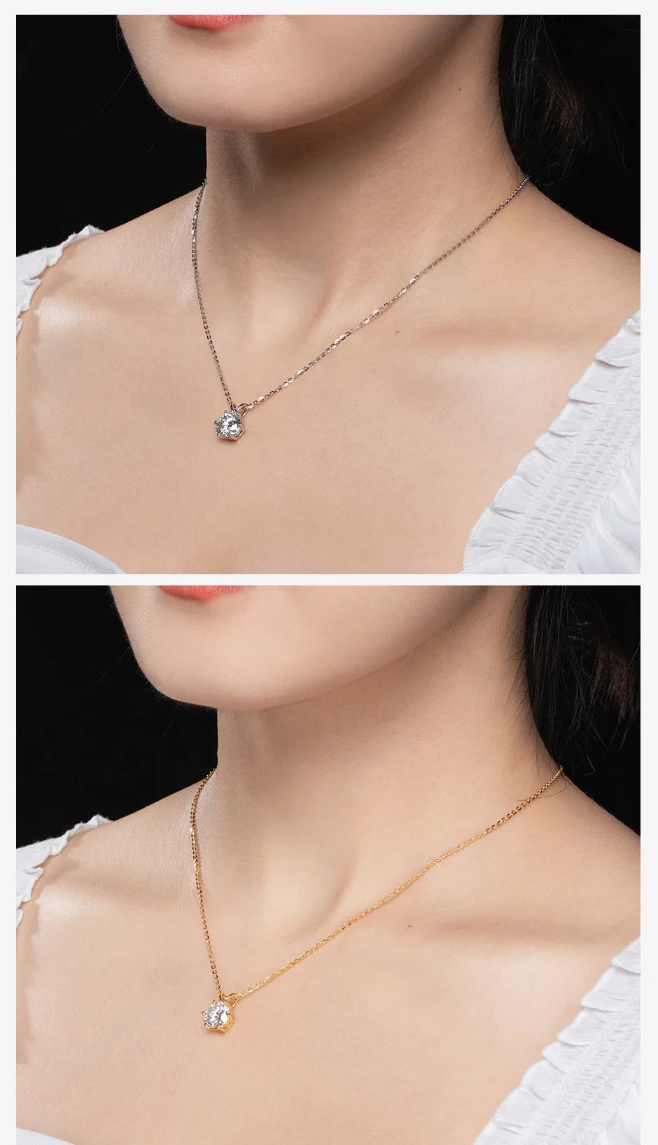 Colar Solitário Celeste Moissanite